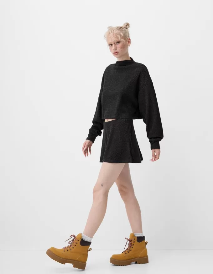 Ribbed soft touch high neck sweater Ribbed soft touch high neck sweater