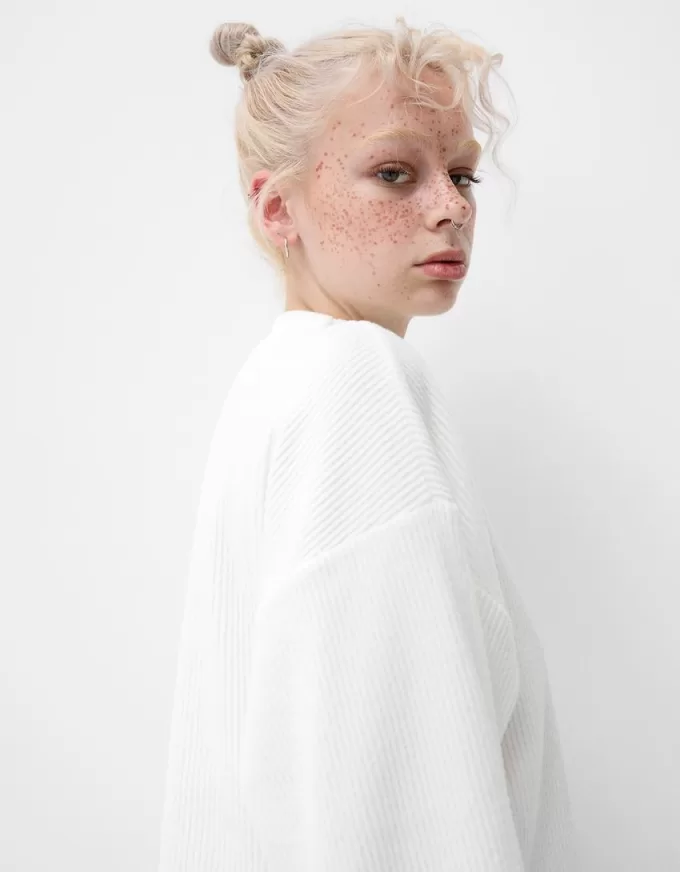 Ribbed soft touch high neck sweater Ribbed soft touch high neck sweater