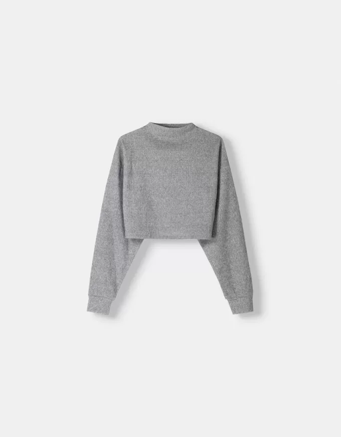 Ribbed soft touch high neck sweater Ribbed soft touch high neck sweater