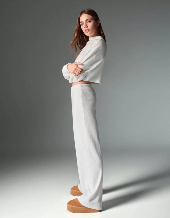 Ribbed soft touch high neck sweater Ribbed soft touch high neck sweater