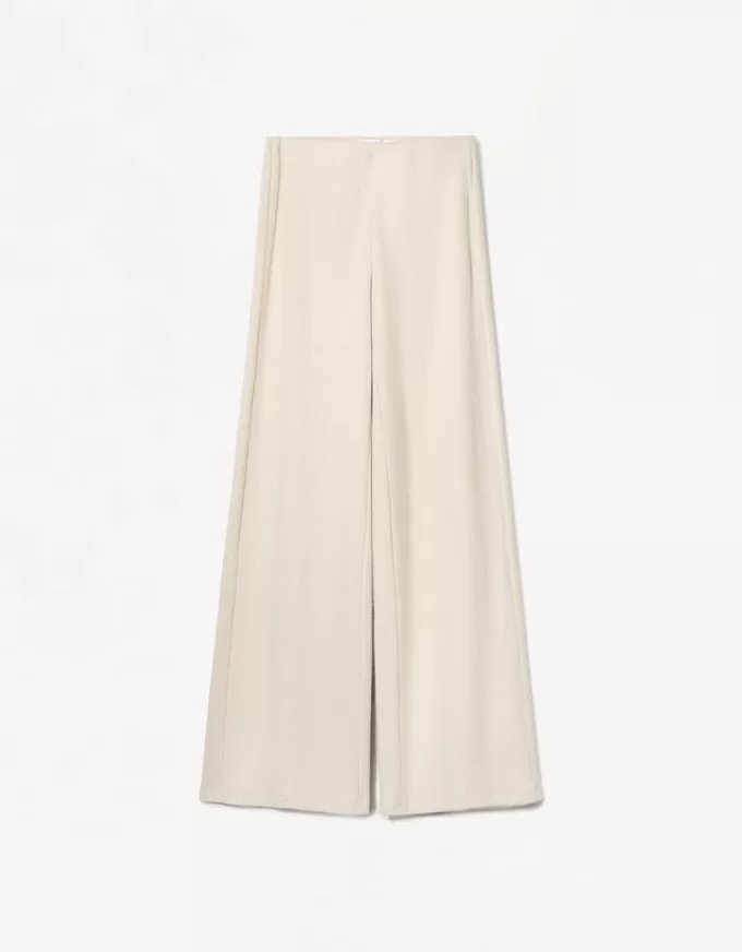 Ribbed soft touch wide-leg pants Ribbed soft touch wide-leg pants