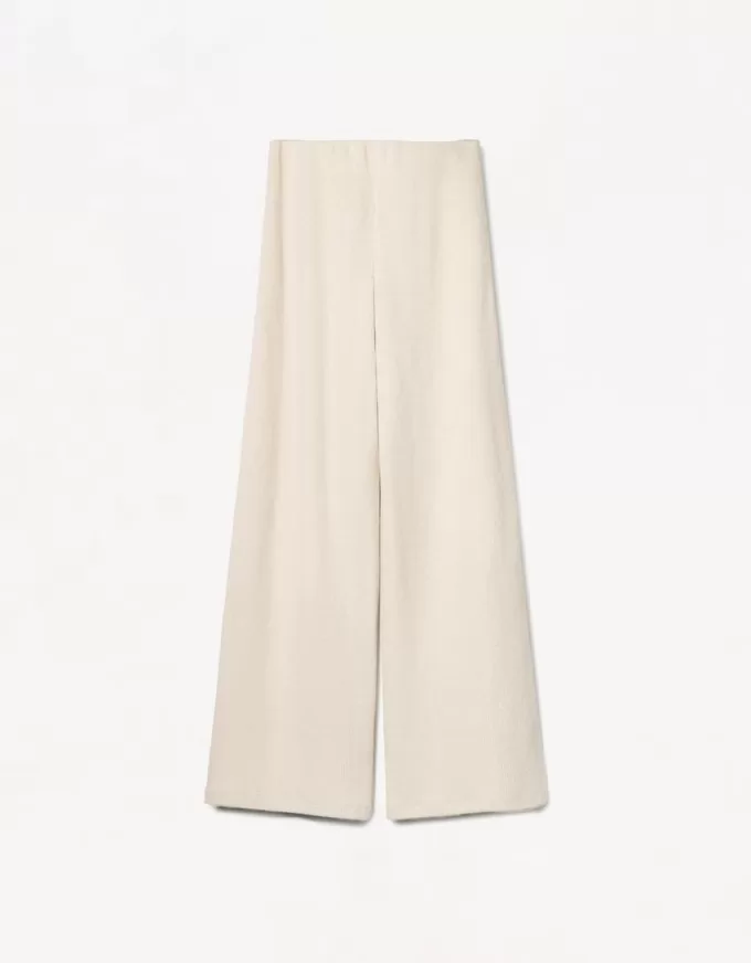 Ribbed soft touch wide-leg pants Ribbed soft touch wide-leg pants