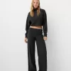 Ribbed soft touch wide-leg pants Ribbed soft touch wide-leg pants