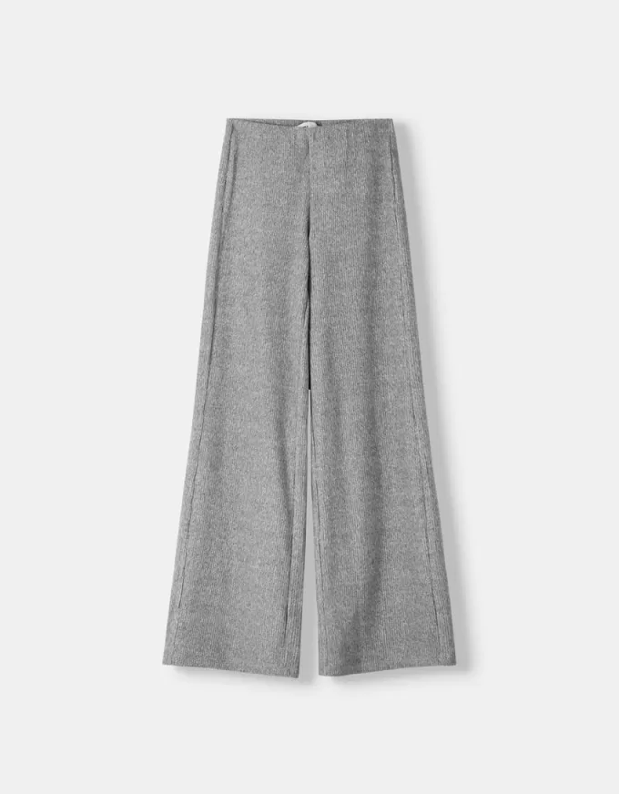 Ribbed soft touch wide-leg pants Ribbed soft touch wide-leg pants