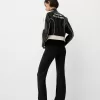 Ribbed waist flared pants Ribbed waist flared pants