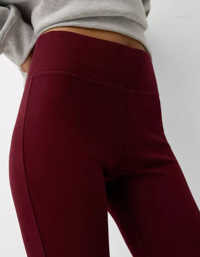 Ribbed waist flared pants Ribbed waist flared pants