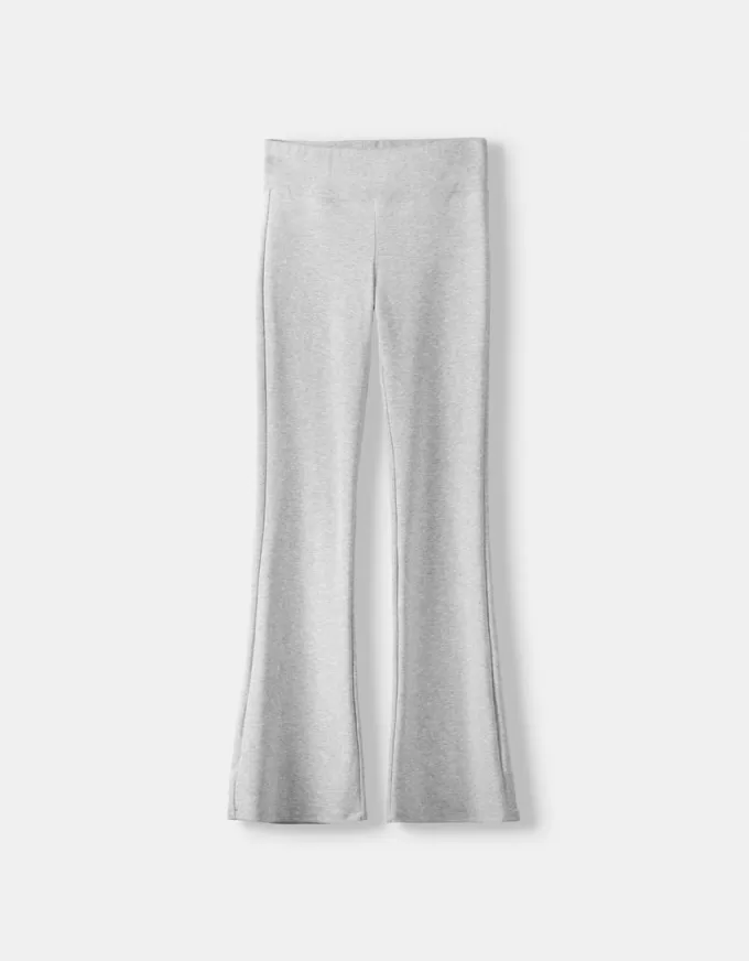 Ribbed waist flared pants Ribbed waist flared pants