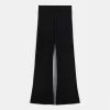 Ribbed waist flared pants Ribbed waist flared pants