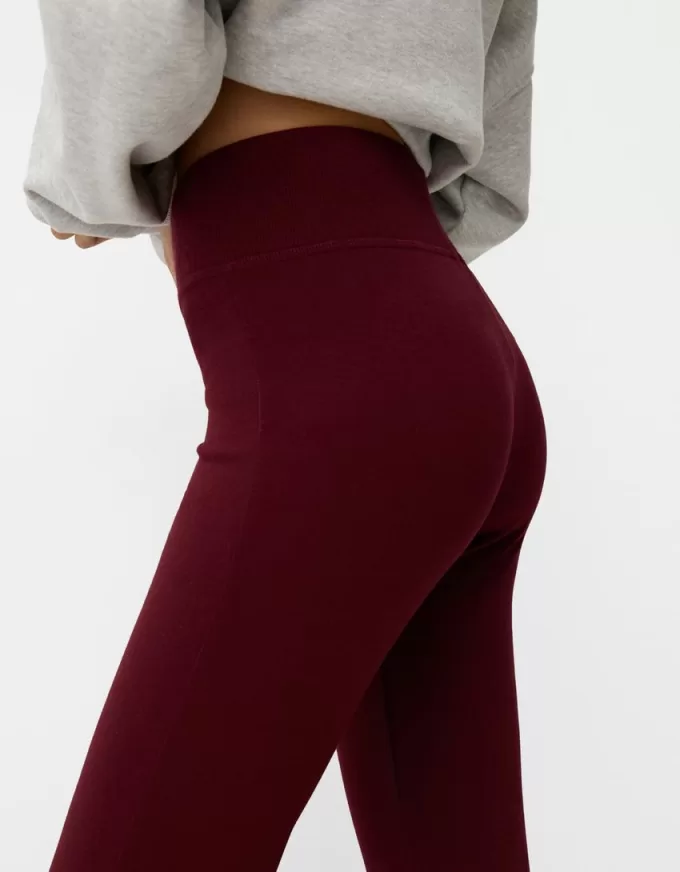 Ribbed waist flared pants Ribbed waist flared pants