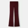 Ribbed waist flared pants Ribbed waist flared pants