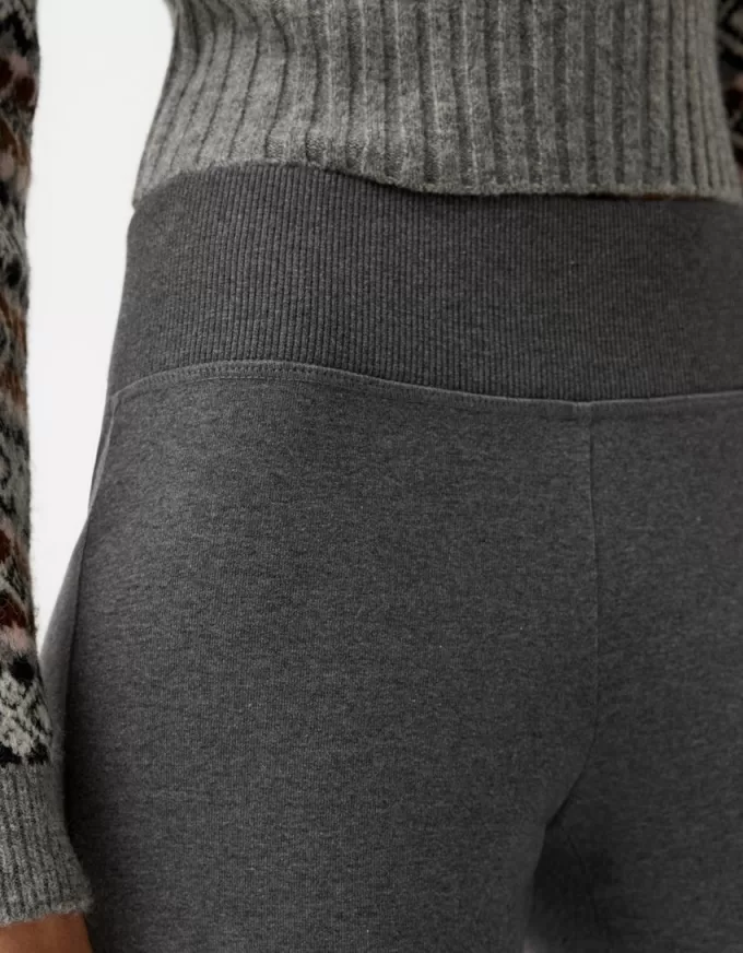 Ribbed waist flared pants Ribbed waist flared pants