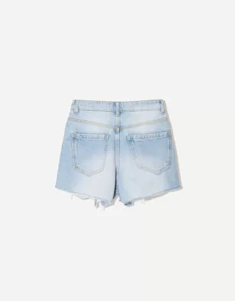 Ripped denim shorts