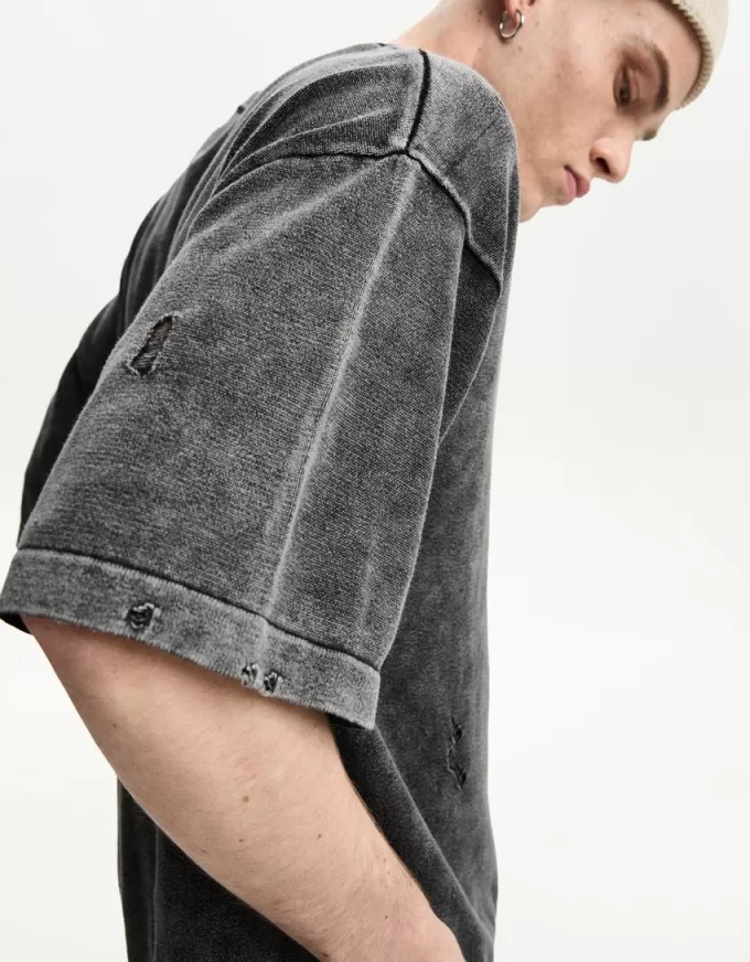 Ripped short sleeve T-shirt Ripped short sleeve T-shirt