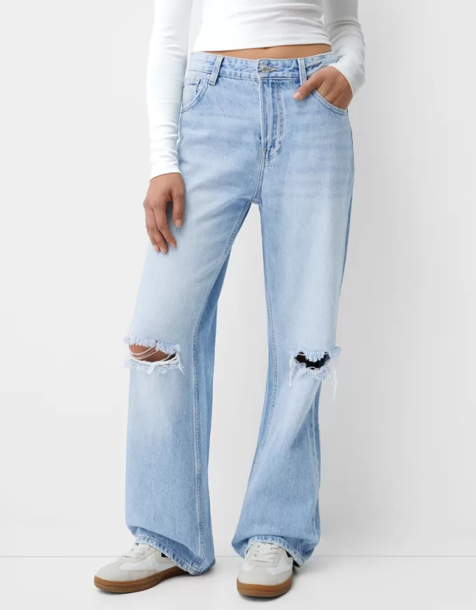 Ripped wide-leg ’90s jeans Ripped wide-leg ’90s jeans