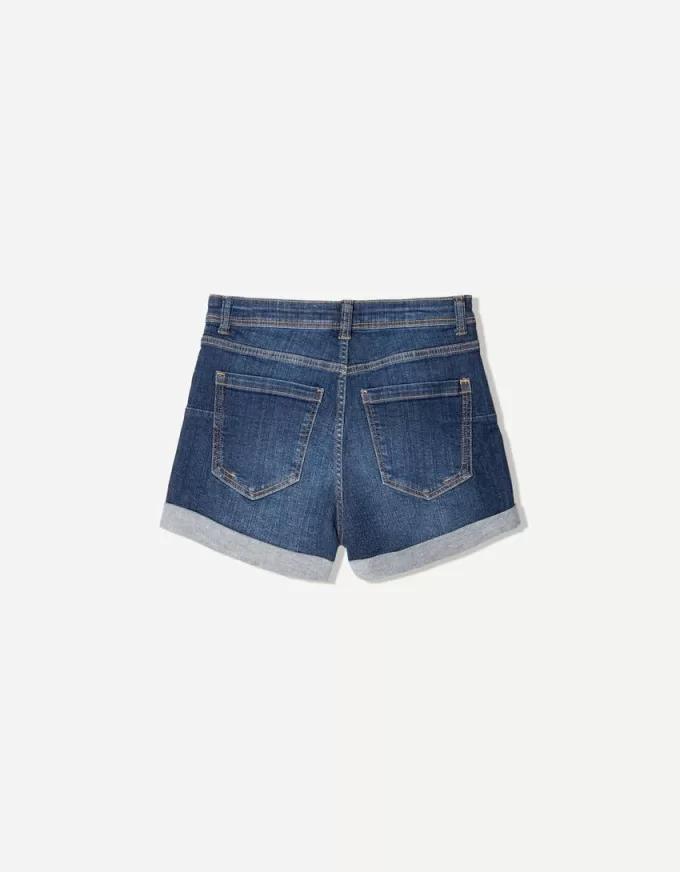 Roll-up denim shorts Roll-up denim shorts