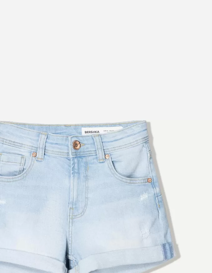 Roll-up denim shorts Roll-up denim shorts