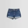 Roll-up denim shorts Roll-up denim shorts