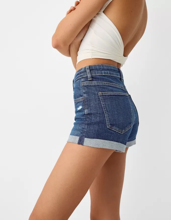Roll-up denim shorts Roll-up denim shorts