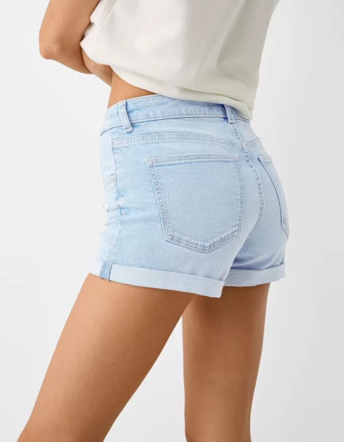Roll-up denim shorts Roll-up denim shorts