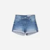 Roll-up denim shorts Roll-up denim shorts