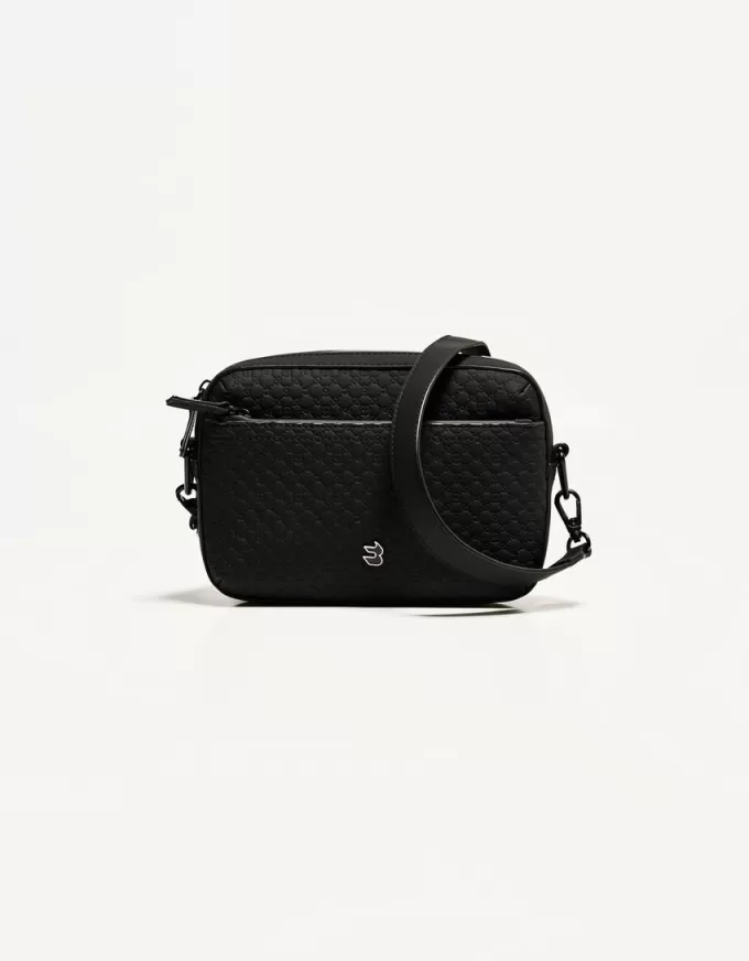 Rubberized monogram messenger bag Rubberized monogram messenger bag