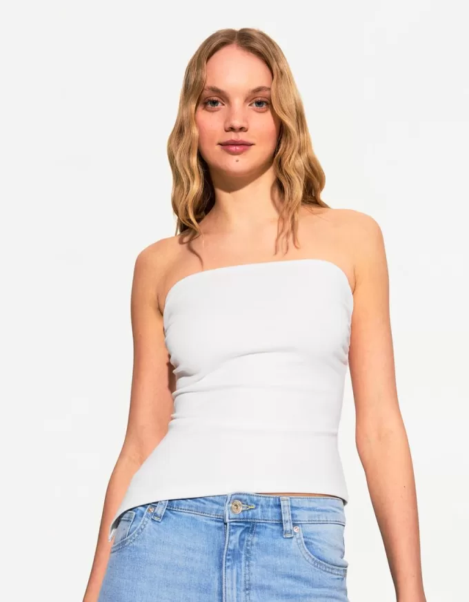Ruched bandeau top Ruched bandeau top