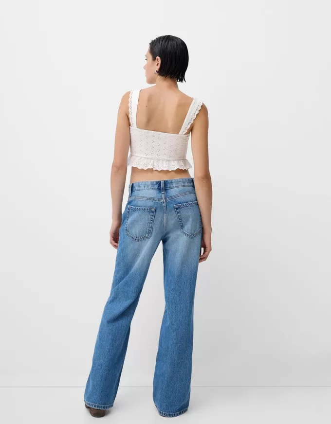 Ruffled top with Swiss embroidery Ruffled top with Swiss embroidery