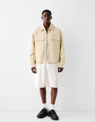 Rustic jogger Bermuda shorts