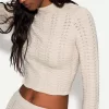 Rustic open knit turtleneck sweater Rustic open knit turtleneck sweater