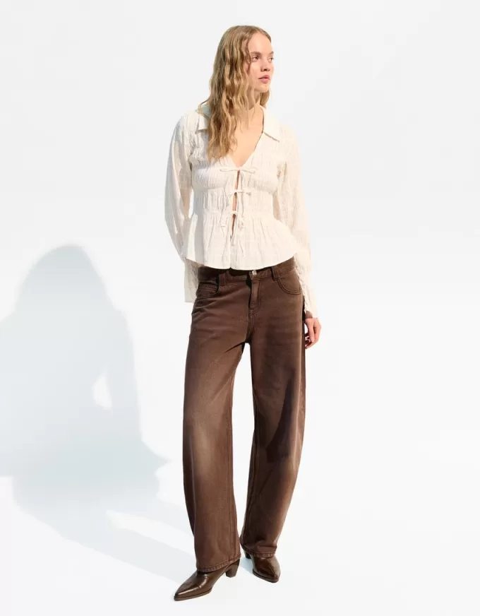 Rustic shirt with gathering Rustic shirt with gathering