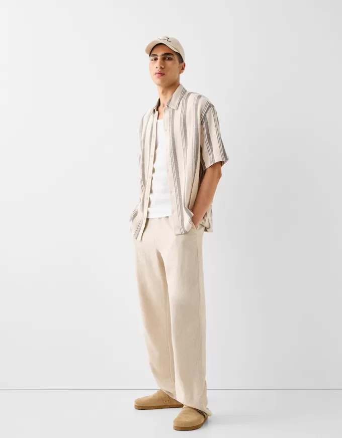 Rustic striped short sleeve shirt Rustic striped short sleeve shirt