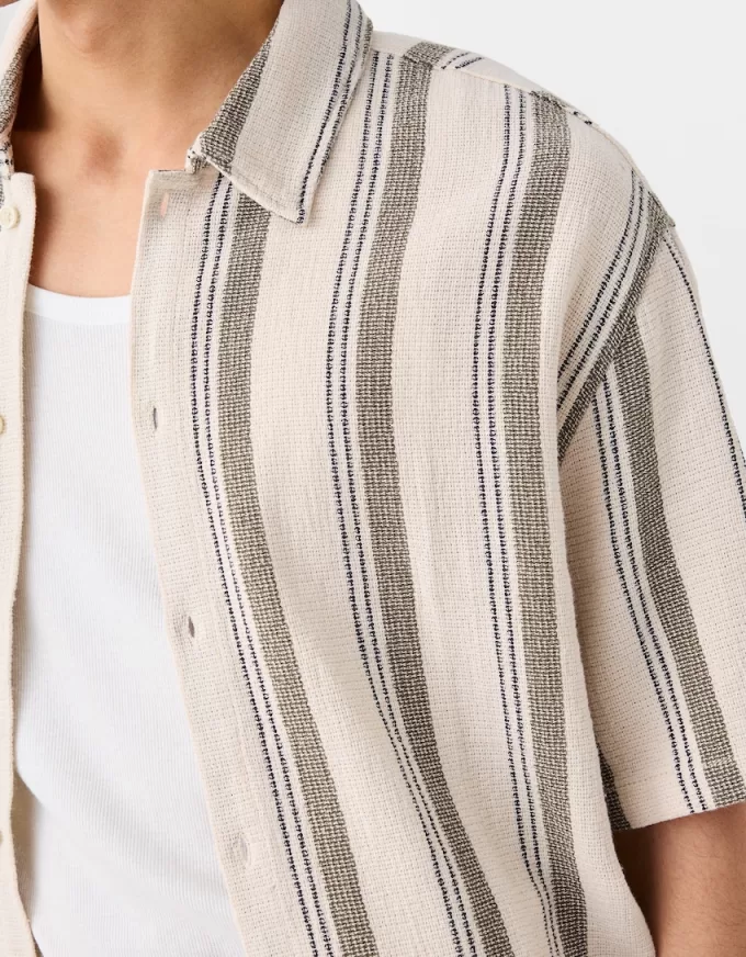 Rustic striped short sleeve shirt Rustic striped short sleeve shirt