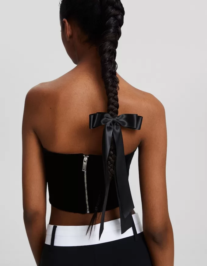 Satin-finish hair clip with bow Satin-finish hair clip with bow