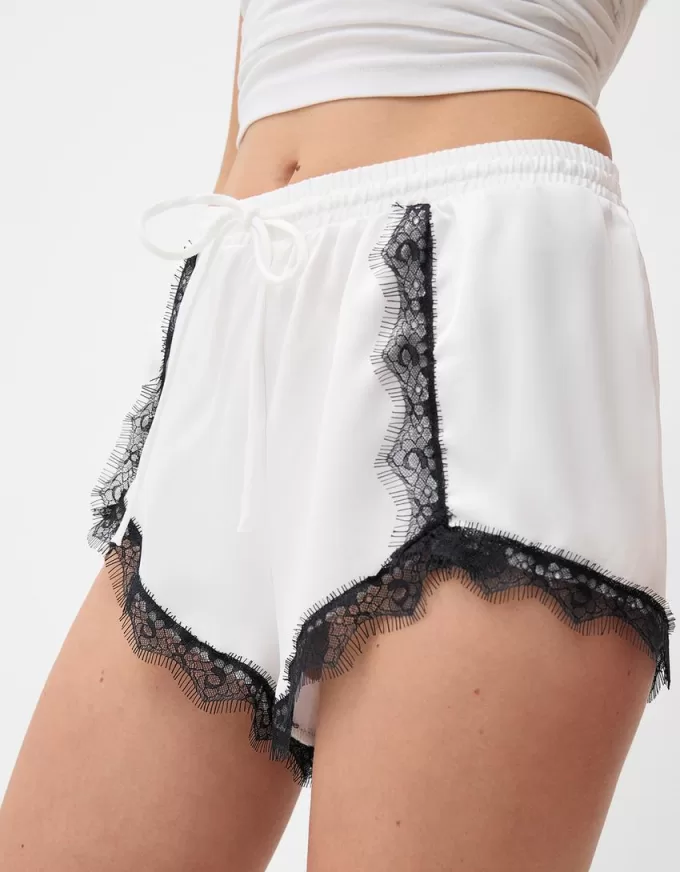 Satin lace shorts Satin lace shorts