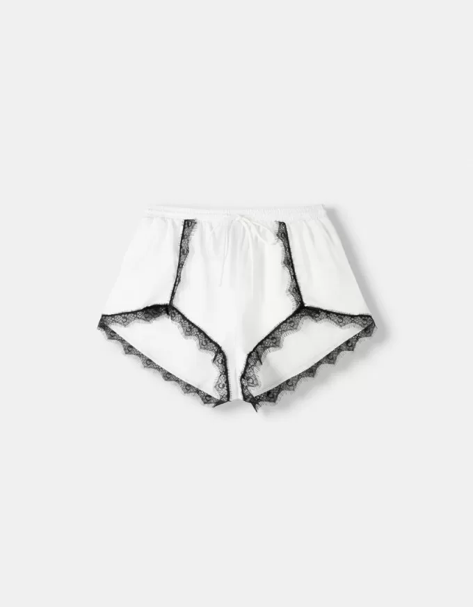 Satin lace shorts Satin lace shorts