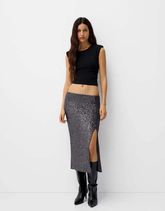 Sequined midi skirt Sequined midi skirt
