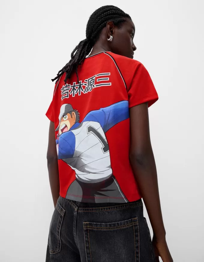 Short sleeve Captain Tsubasa sporty T-shirt Short sleeve Captain Tsubasa sporty T-shirt