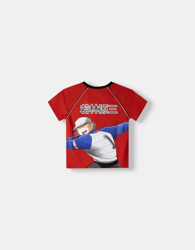Short sleeve Captain Tsubasa sporty T-shirt Short sleeve Captain Tsubasa sporty T-shirt