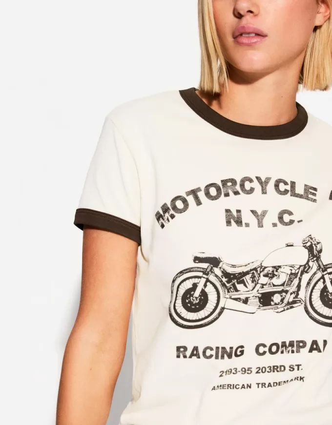 Short sleeve T-shirt with contrast print Short sleeve T-shirt with contrast print