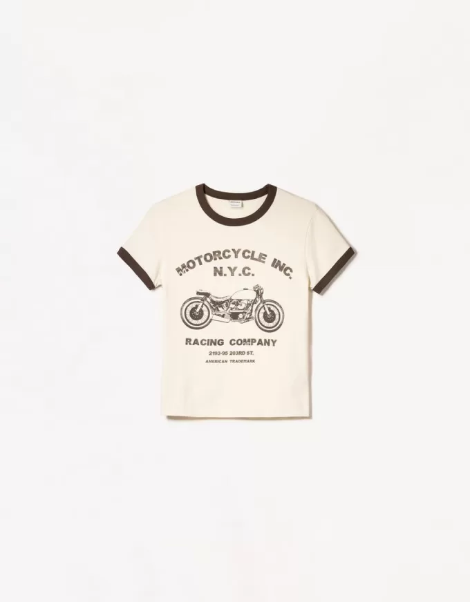 Short sleeve T-shirt with contrast print Short sleeve T-shirt with contrast print