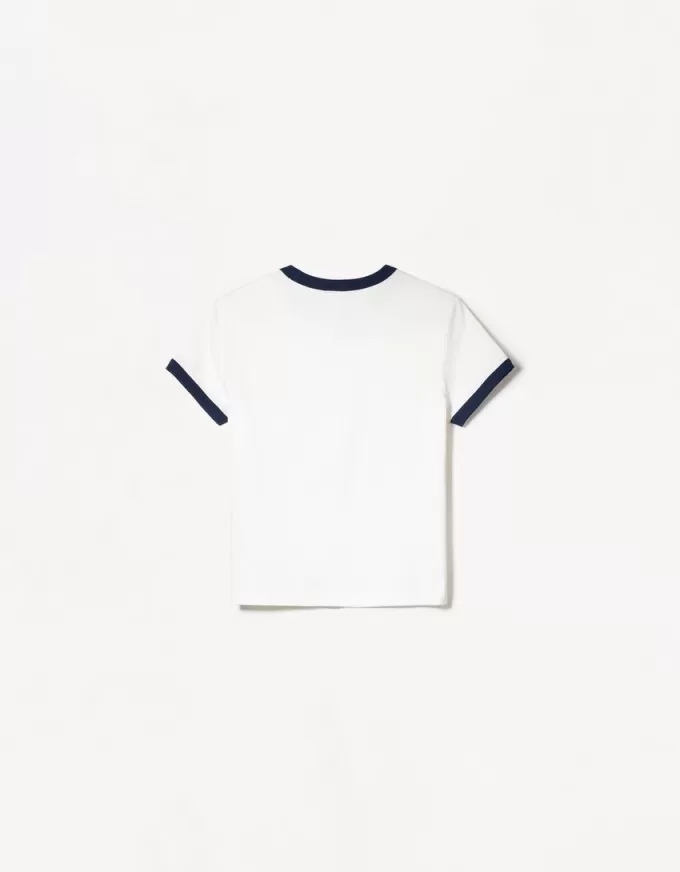 Short sleeve T-shirt with contrast print Short sleeve T-shirt with contrast print