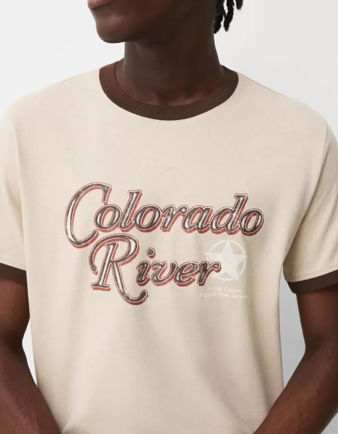 Short sleeve T-shirt with contrasting ribbed trims Short sleeve T-shirt with contrasting ribbed trims