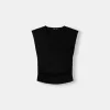 Short sleeve T-shirt with shoulder pads Short sleeve T-shirt with shoulder pads