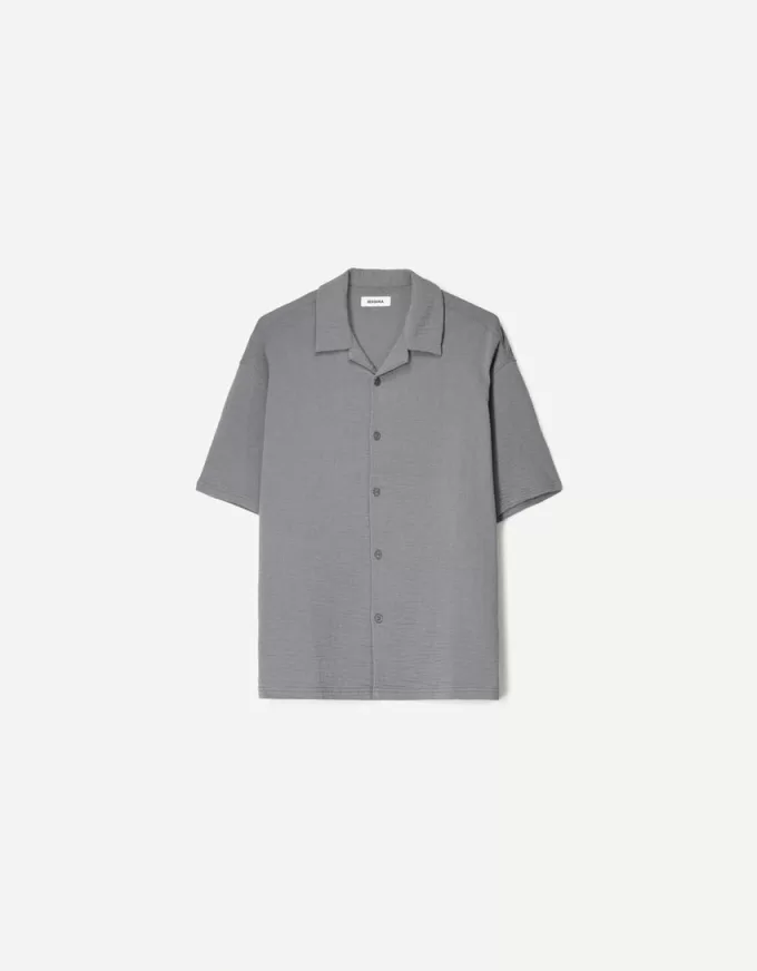 Short sleeve crepe shirt Short sleeve crepe shirt