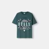 Short sleeve faded-effect T-shirt with a print Short sleeve faded-effect T-shirt with a print