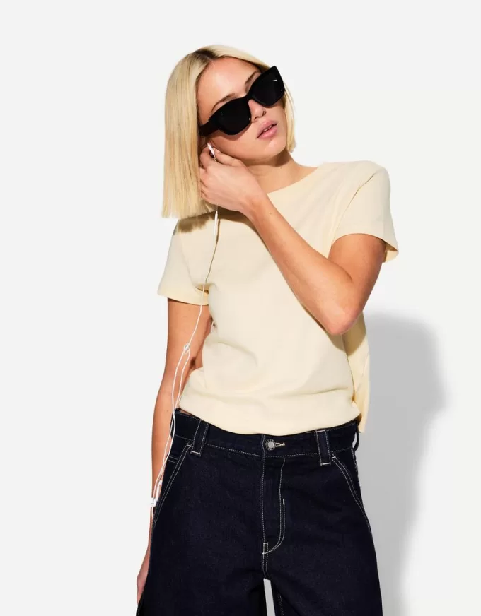 Short sleeve heavy cotton T-shirt