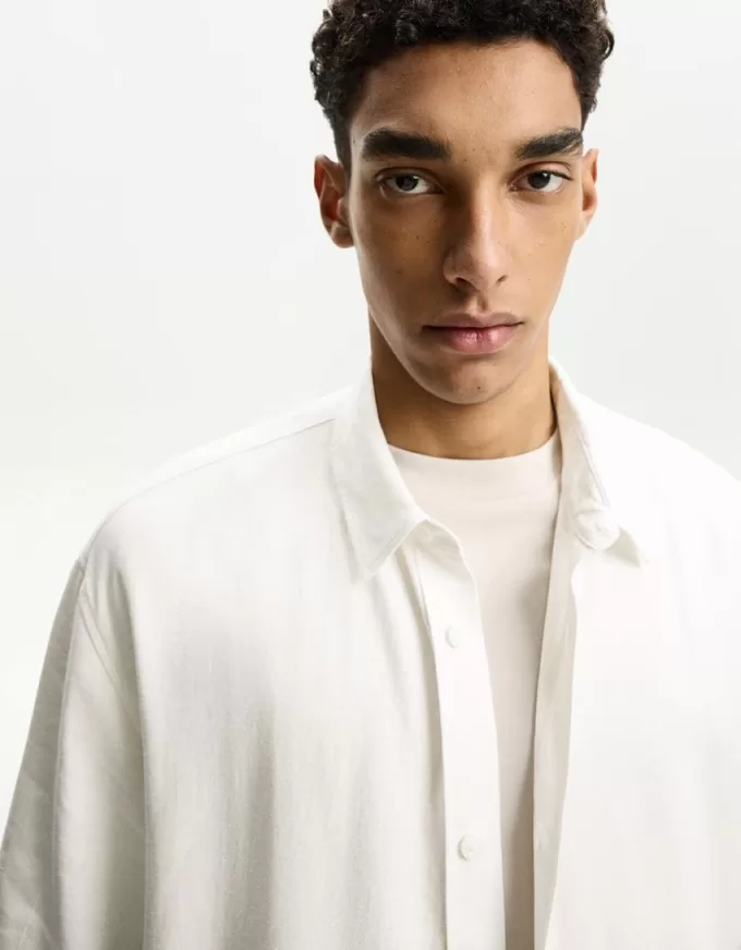 Short sleeve linen blend shirt Short sleeve linen blend shirt