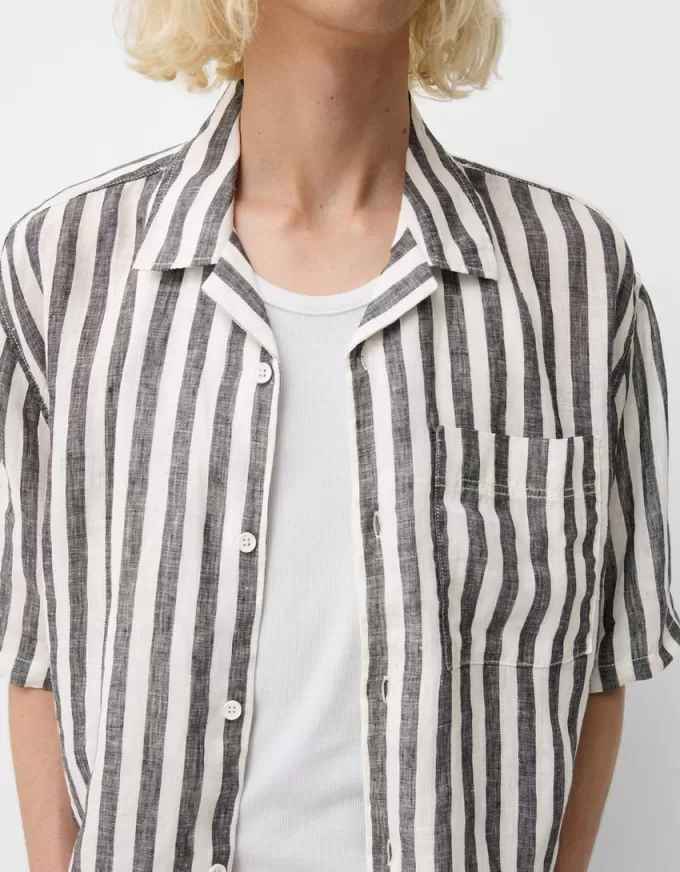 Short sleeve linen blend shirt Short sleeve linen blend shirt