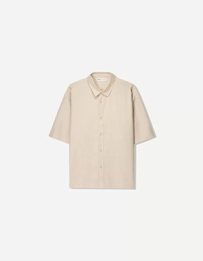 Short sleeve linen blend shirt Short sleeve linen blend shirt