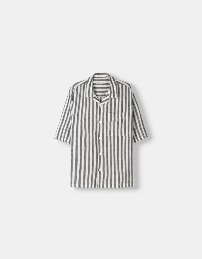 Short sleeve linen blend shirt Short sleeve linen blend shirt